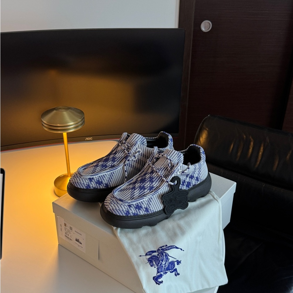 Burberry Check Woven Creeper Shoes